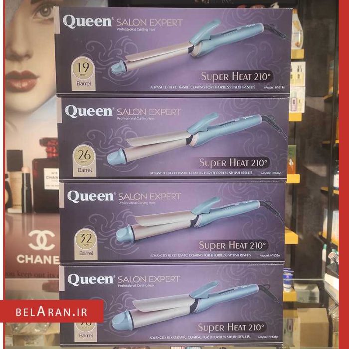 فرکننده مو سرامیکی کوئین-محصولات کویین-خرید لوازم آرایش اورجینال-بلاران queen salon expert professional curling iron belaran
