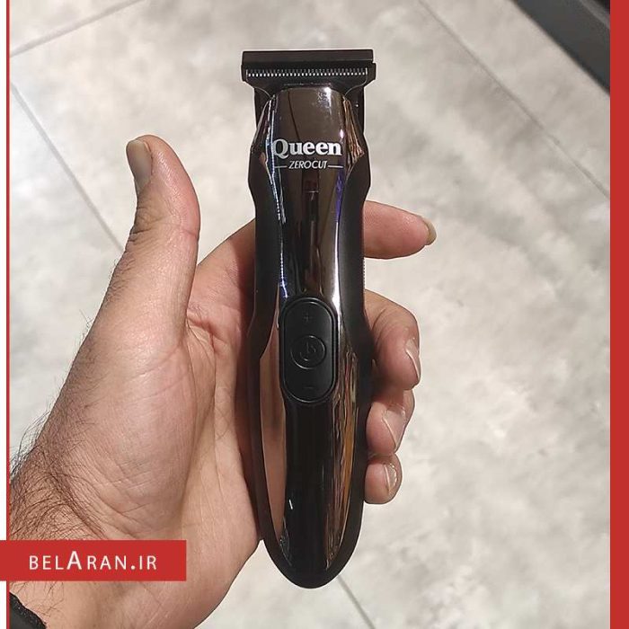 ماشین اصلاح تریمر شارژی کویین مدل hc008d-محصولات کویین-خرید لوازم آرایش اورجینال-بلاران Queen HC008D Zero Cut Salon Expert Hair Trimmer belaran