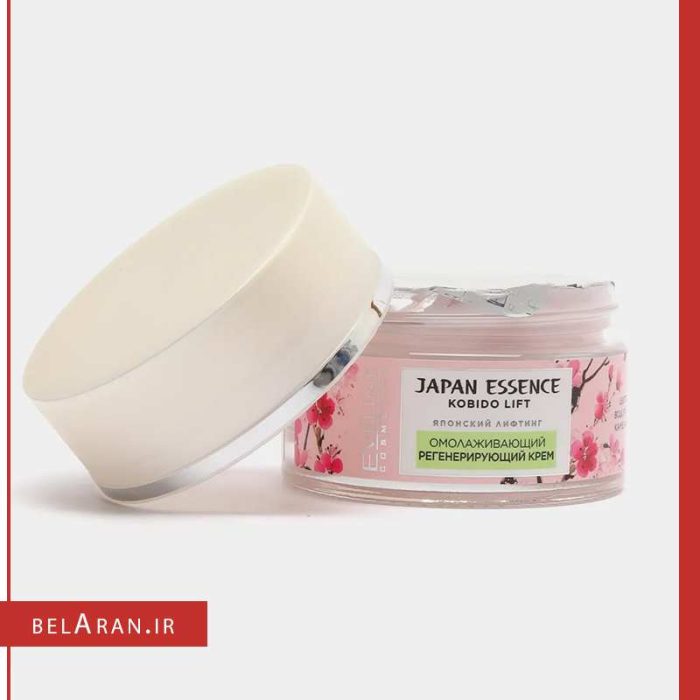 کرم لیفت شکوفه ژاپنی اولاین-محصولات اولاین-خرید لوازم آرایش اورجینال-بلاران Eveline Japan Essence Regenerating Lifting Day and Night Cream for Mature and Very Dry Skin 50ml belaran